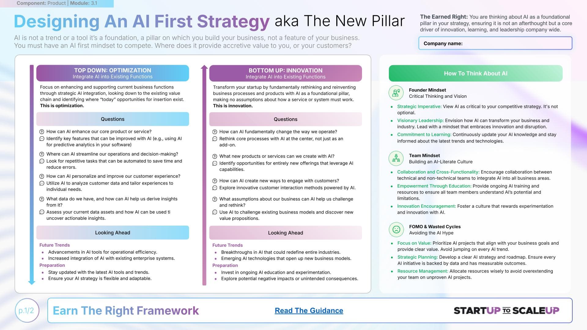 An AI First Strategy