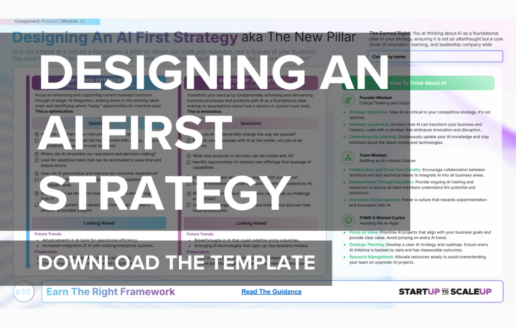 Designing an AI First Strategy, Download the template