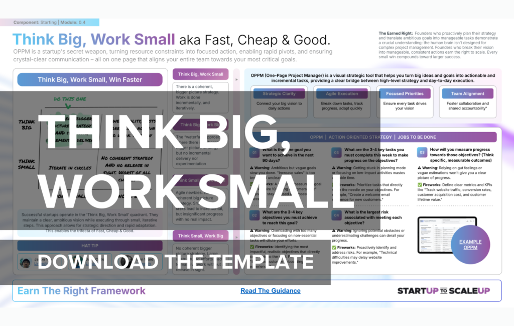 Think Big, Work Small, Download the template